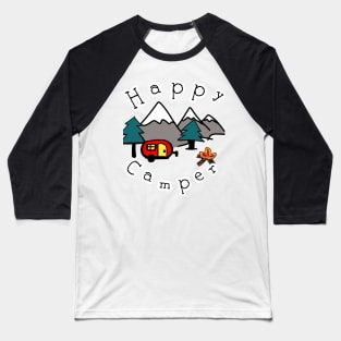 Happy Camper / cute draw Baseball T-Shirt